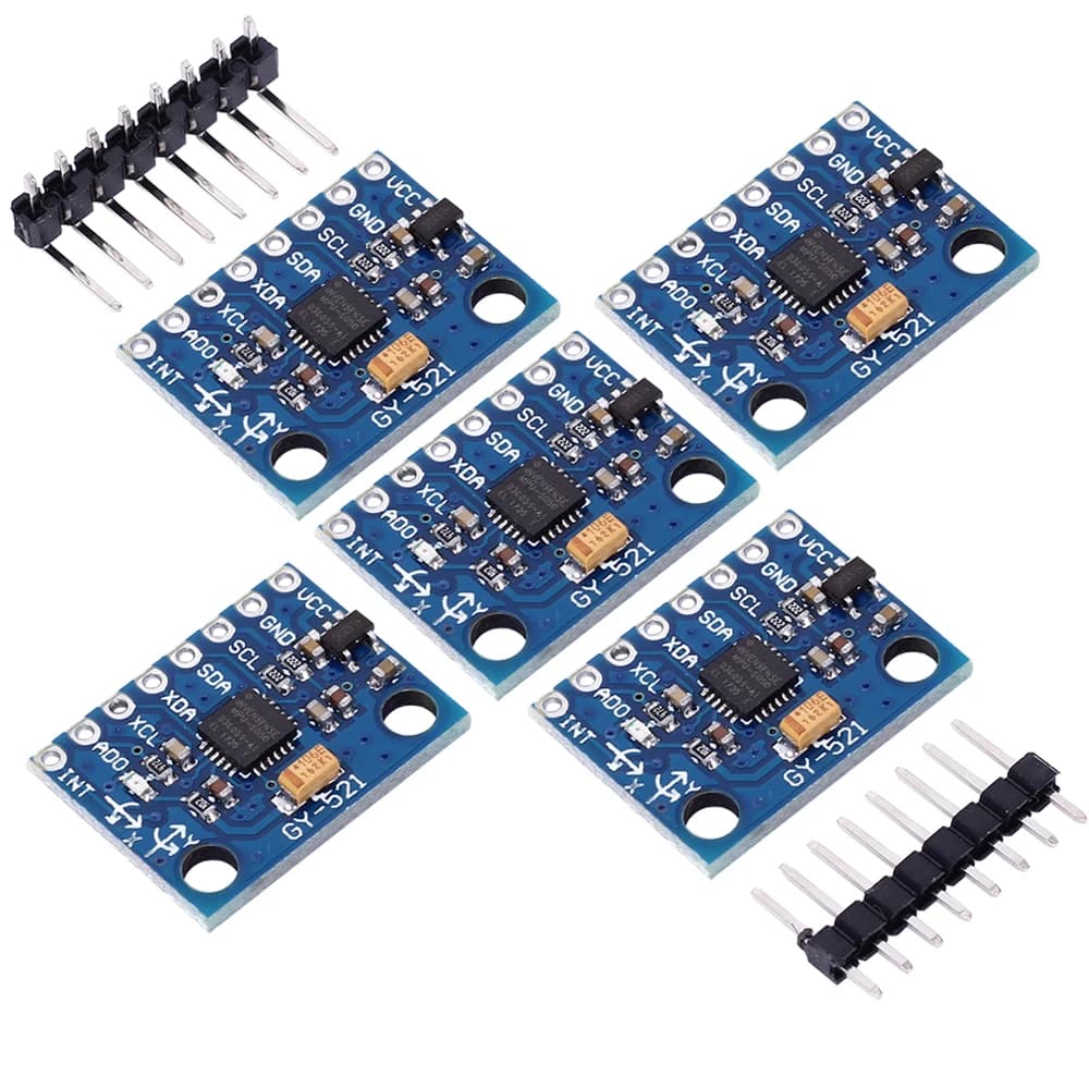 5 pz MPU-6050 MPU6050 GY-521 accelerometro giroscopio sensore 6DOF IMU a tre assi per Arduino Quadcopter Drone RC 3-5V I2C 40P