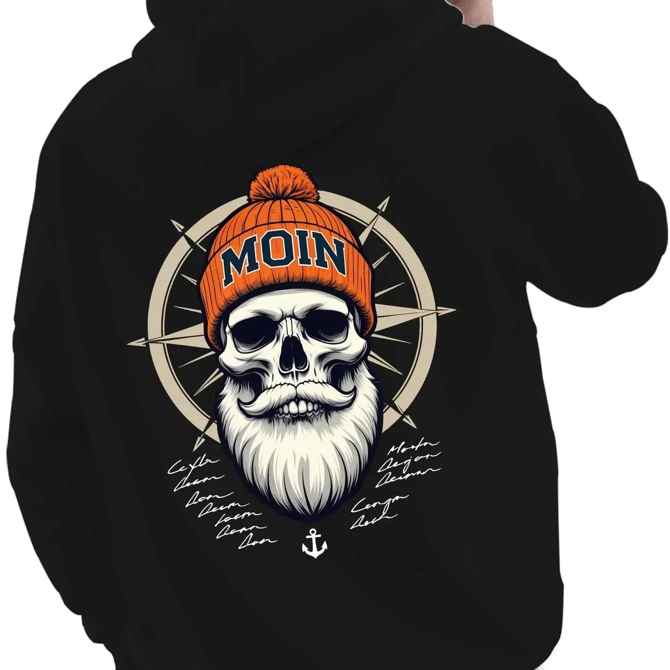 Unisex Couple‑Style Hooded Sweatshirt, Back Print Design, Loose‑Fitting Versatile Pullover For Sports And Casual