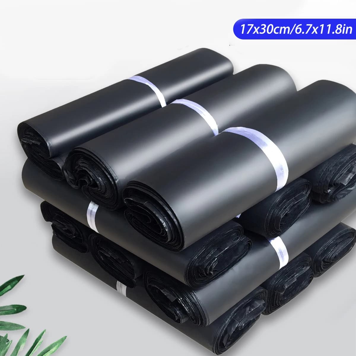 100/300 pz Nero Corriere Mailer Borse Poly Pacchetto autosigillante Mailing Express Bag Busta Sacchetti di Imballaggio Per Sacchetti di Spedizione