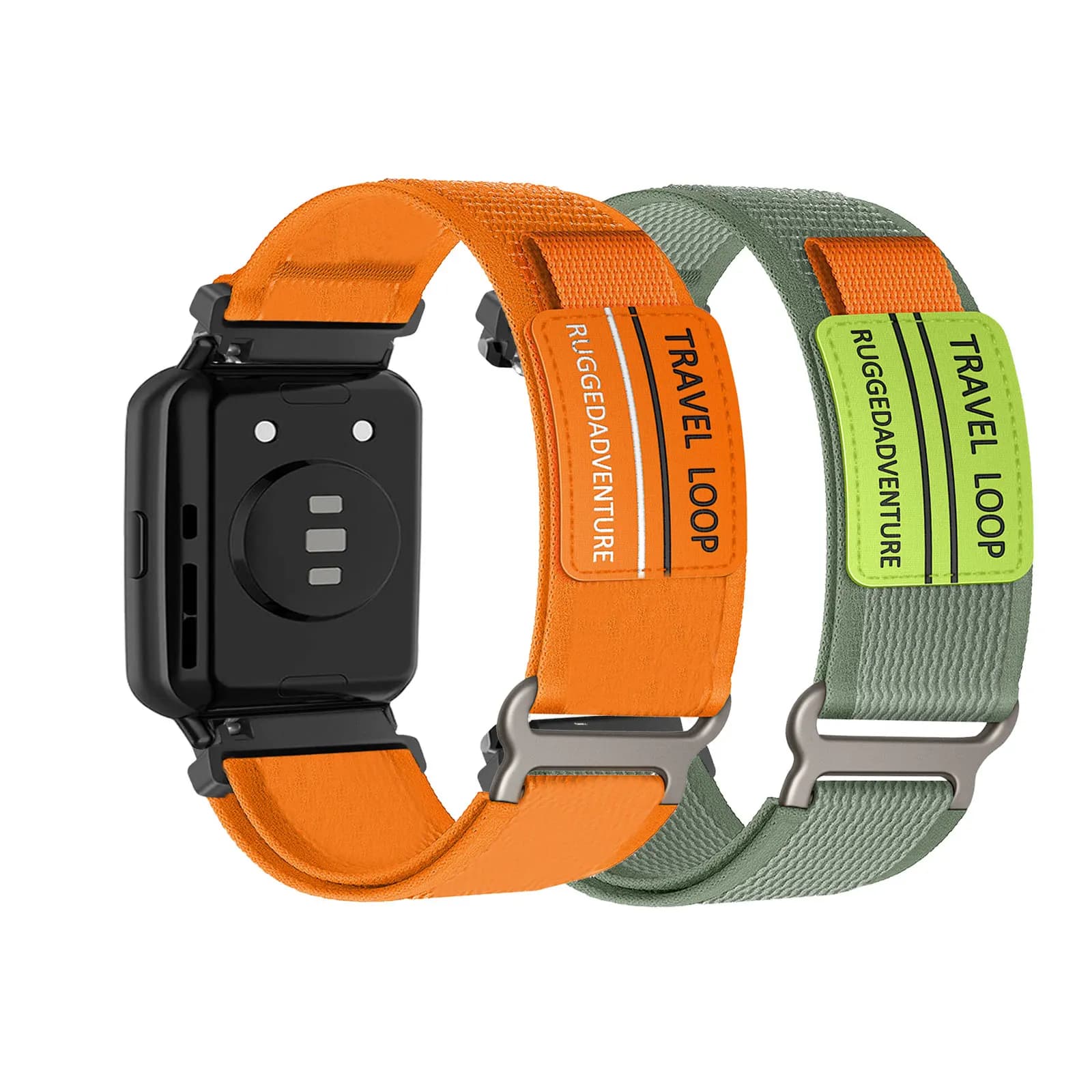 2 cinturini in nylon con velcro per Huawei Watch Fit/Huawei Watch Fit 2