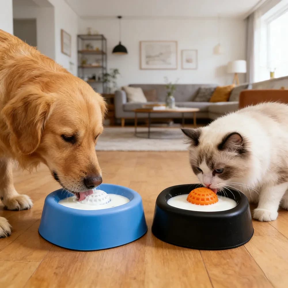 Slow Feeder Lick Bowl Non Slip Rolling Ball Anti Choking For Dog Cat Puppy Wet Food Bone Broth Daily Pet Feeding Accessories