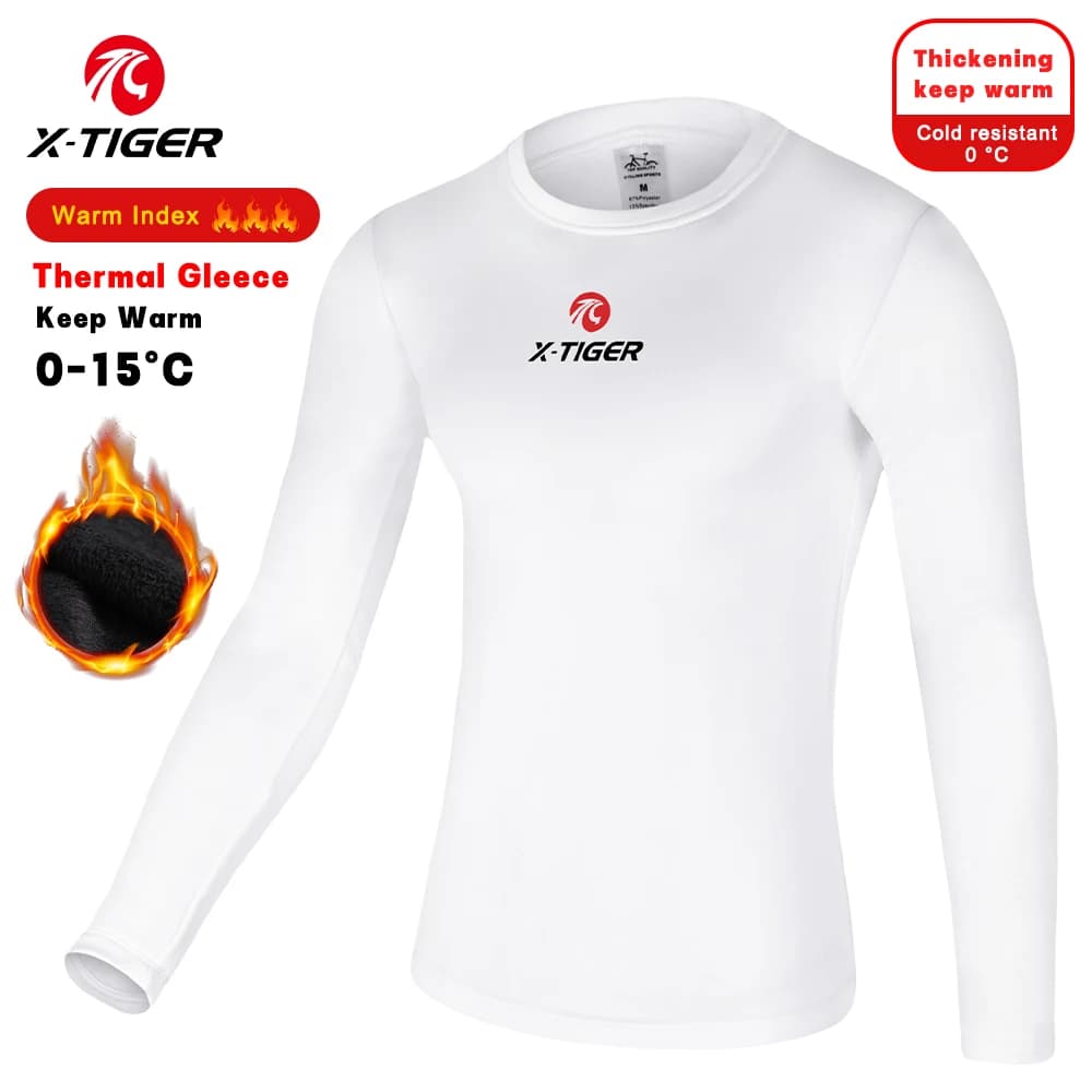 X-TIGER Cycling Knits for Cycling Winter Long sleeves Cycling base Intimo Fleece sports bike shirt Keep the road running hot