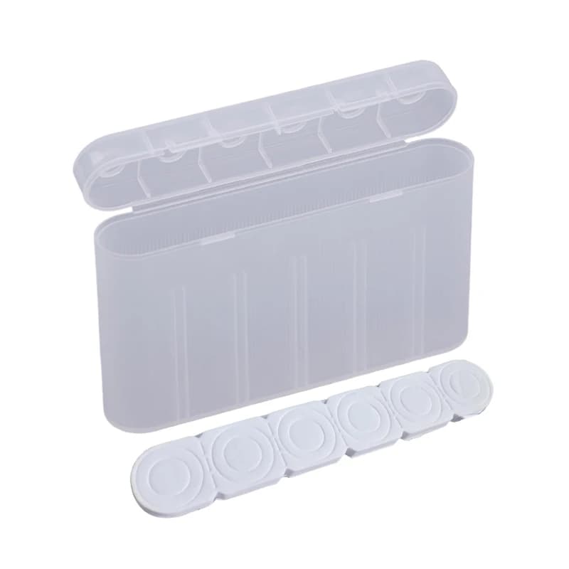 1PC Accessori Fai-da-te Scatola portaoggetti impermeabile a 6 scomparti per batterie 18650 Custodia protettiva portatile Organizer-F(x)