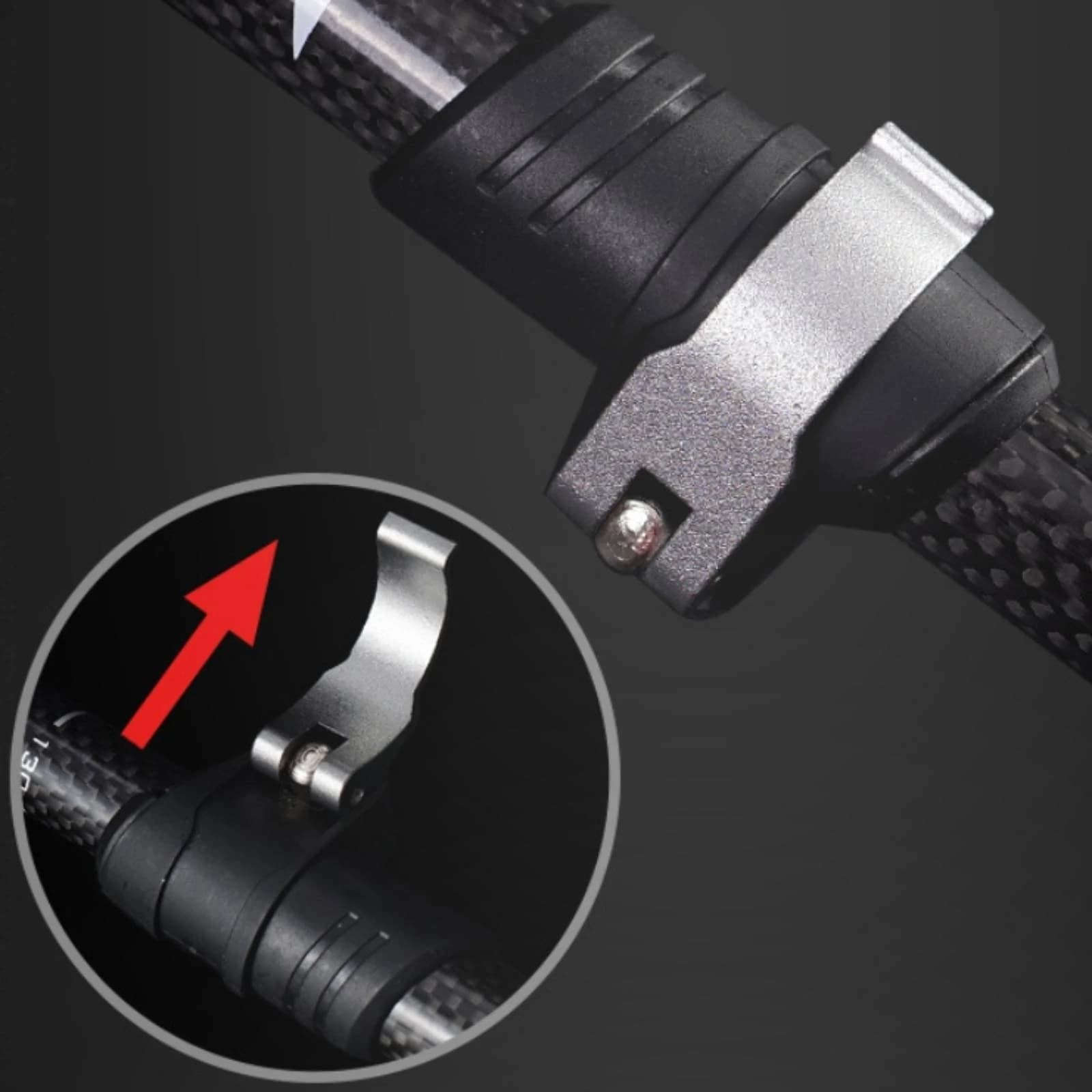 Carbon Fiber Trekking Pole Tungsten Steel Tip Adjustable Trekking Pole Folding Walking Stick Wrist Strap Outdoor Gear