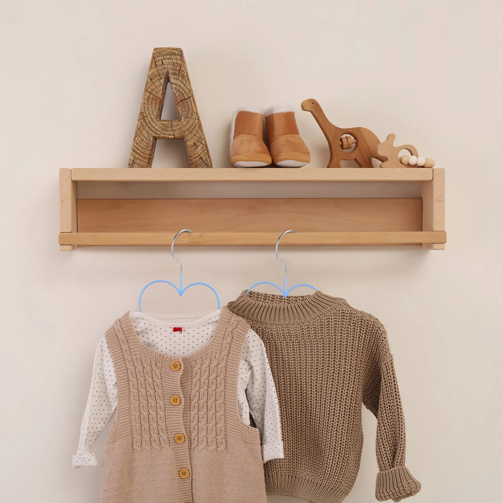 5 pcs pink dress rack for children's clothes