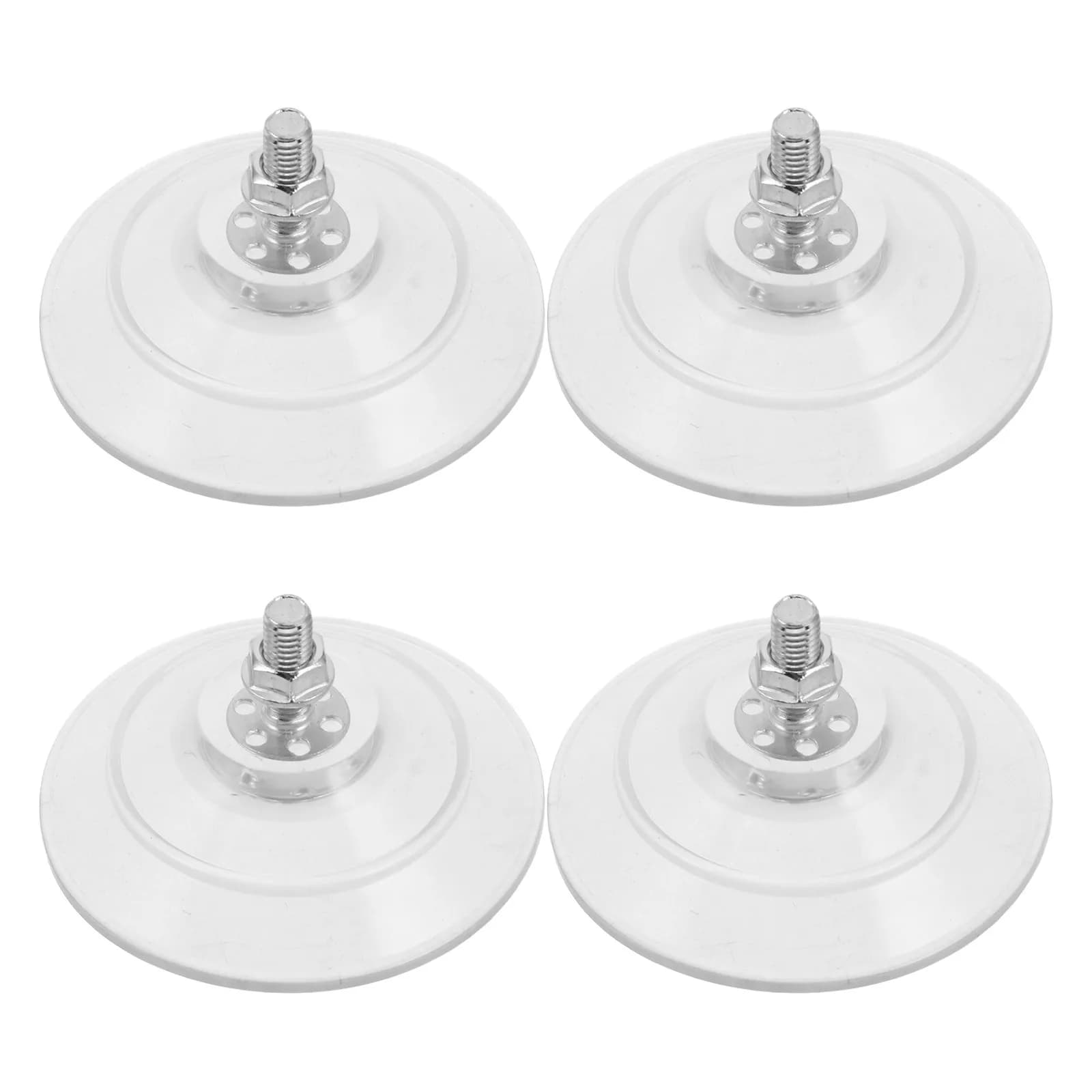 4 Pezzi Ventose Trasparenti in PVC con Montaggio a Vite 85mm M8, Supporti Resistenti per Vetro, Piastrelle, Bagno, Cucina, Ganci Organizzativi