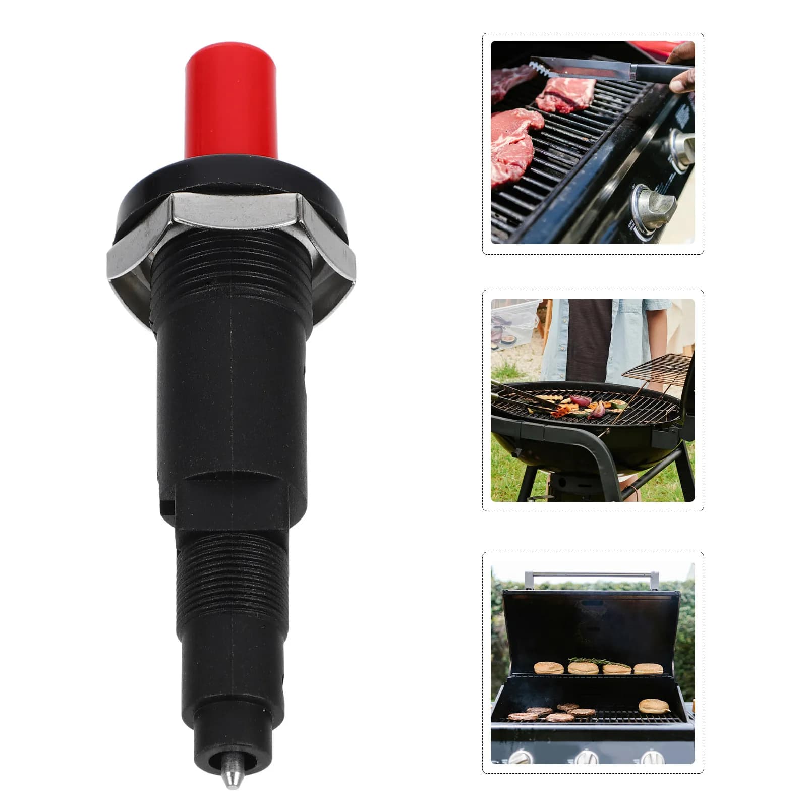Accenditore di Ricambio per Fornello a Gas, Accenditore per Griglia, Dispositivo di Accensione Portatile per Barbecue e Campeggio, Facile da Installare, Scintilla Potente