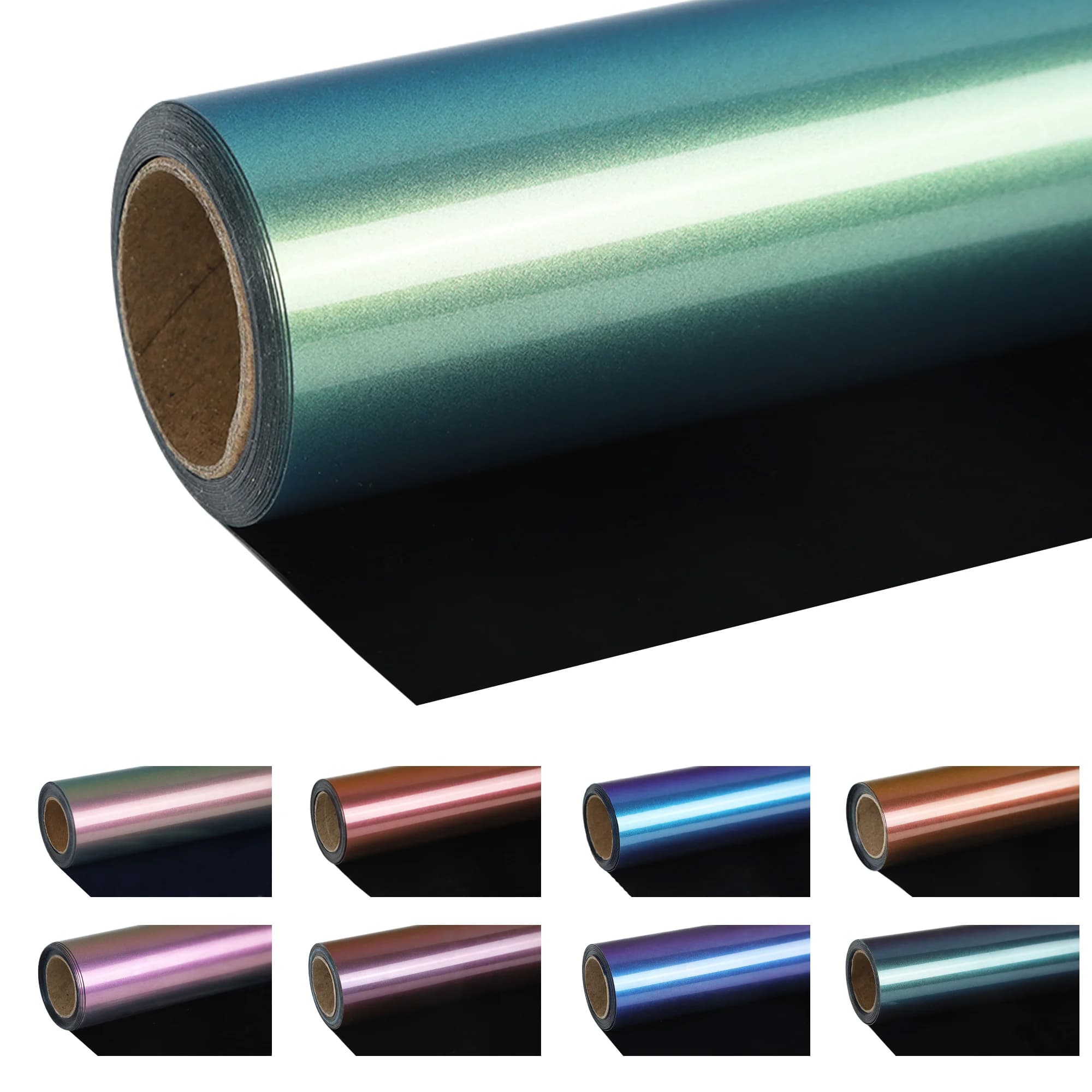 Vinile a trasferimento termico Chameleon PU HTV da 12" x 3 piedi per magliette, ferro da stiro su vinile per tutte le macchine da taglio, facile da tagliare e erbacce