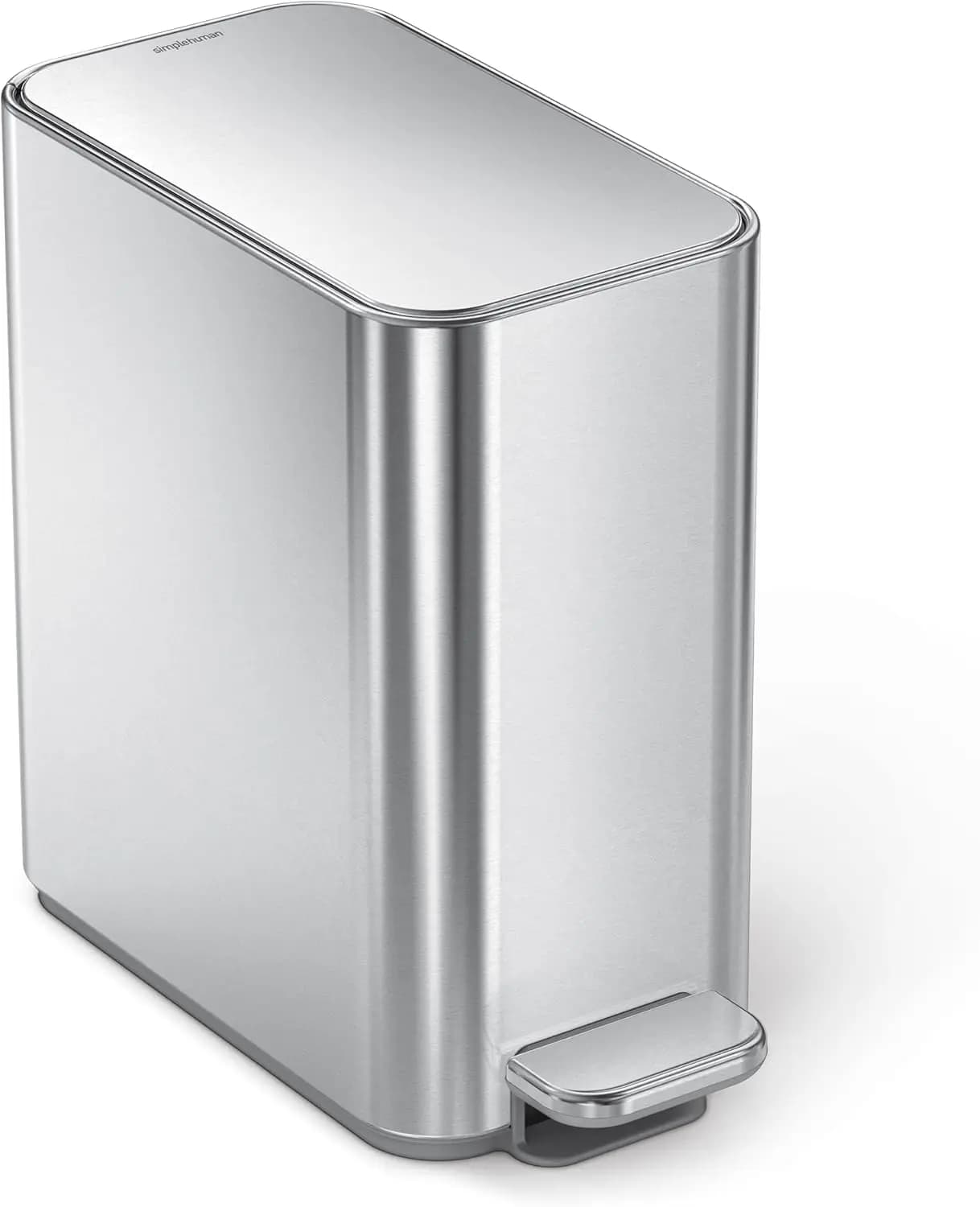 Cestino per Rifiuti da Bagno in Acciaio Inox con Coperchio, 5 Litri / 1,3 Galloni, Finitura Spazzolata
