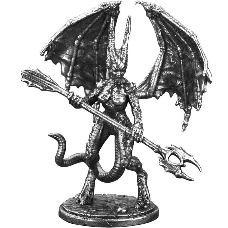Hell Demon Soldier Action Figures Metal Board Game Piece Car Interior Miniature Ornament Model Finished Product Toy
