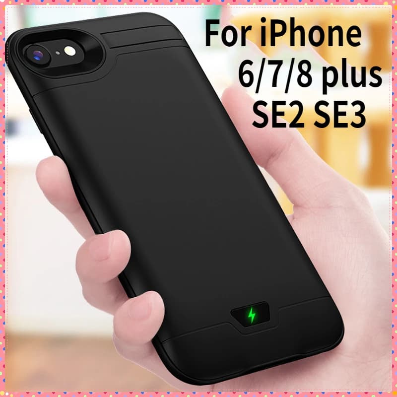 Custodia per batteria Power Bank di backup ultra sottile da 10000 mAh per iPhone 6/7/8 plus SE2 SE3 Custodia di ricarica Custodia per caricabatteria