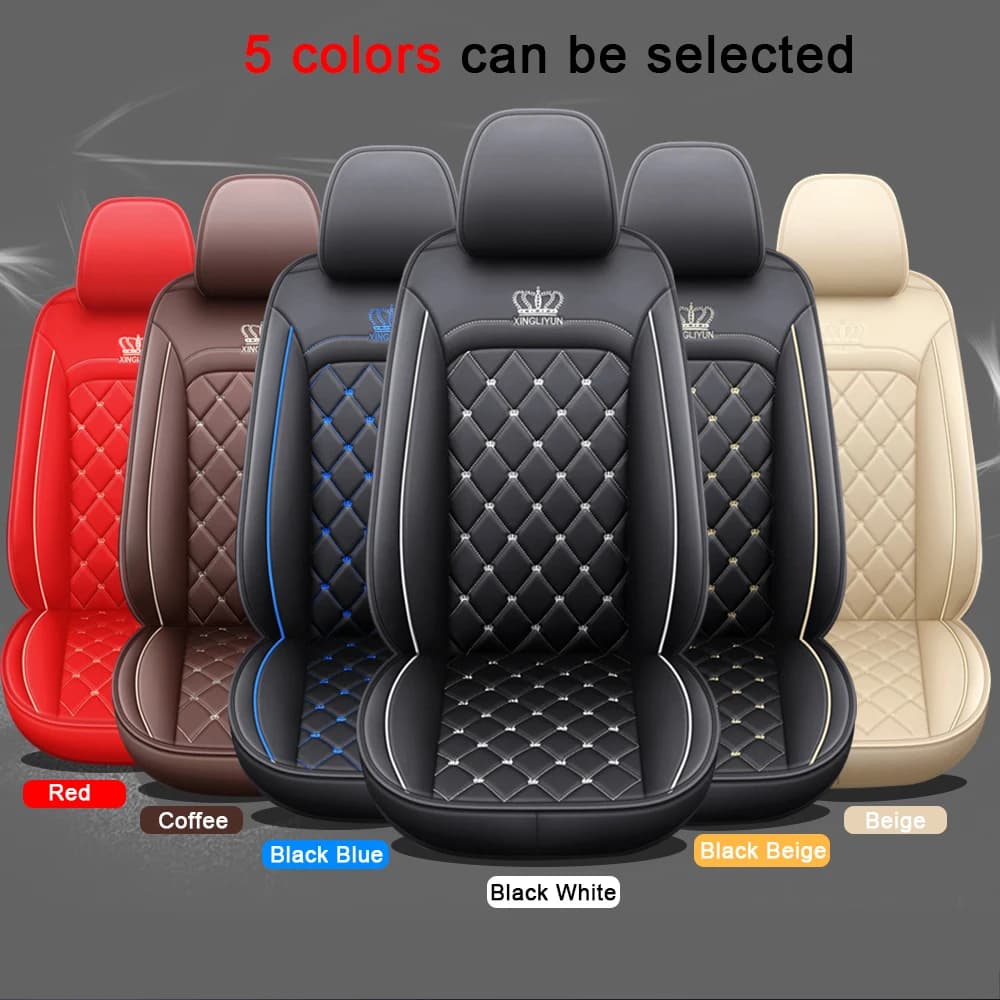 Coprisedile Auto in Pelle PU Trapuntato per Tutte le Stagioni, Protezione Completa Impermeabile Universale per Sedan, SUV, Pick-up