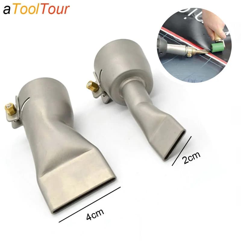 Punte per ugelli di saldatura piatte da 2 cm 4 cm per ugello di saldatura per pavimenti in PVC Punta per saldatore in plastica per accessori per saldatura con pistola per torcia ad aria calda