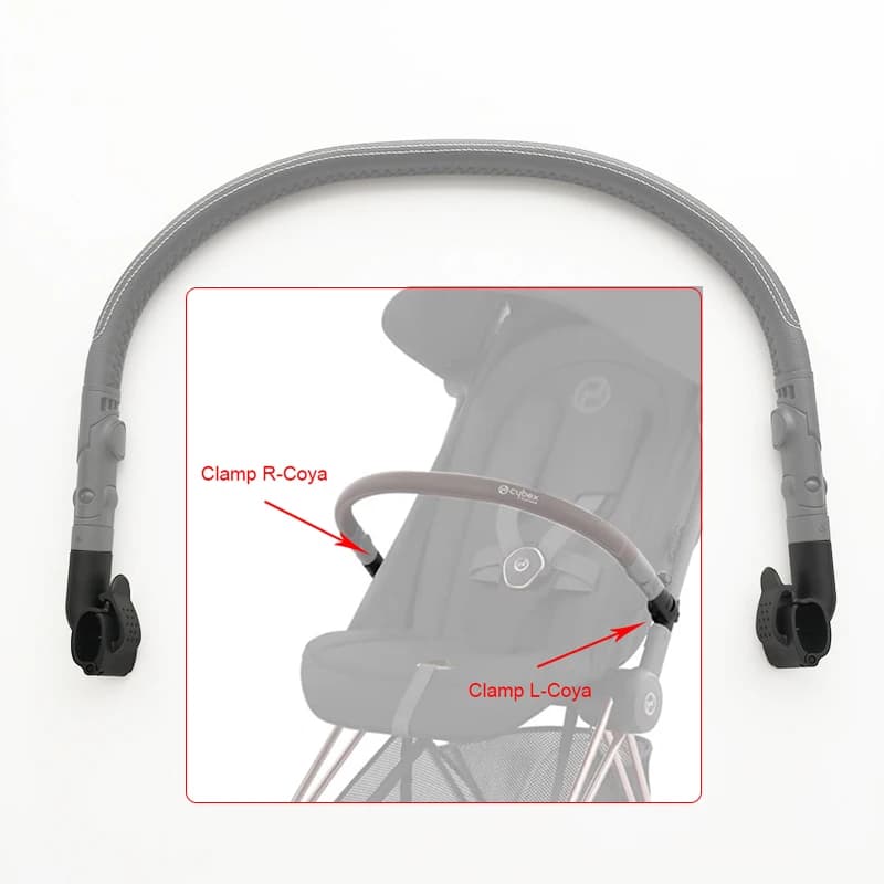 Base bracciolo passeggino per Cybex Coya Buggy Barra paraurti Morsetto Recinzione di sicurezza Clip Fixutre Connettore rimovibile Accessori per passeggino