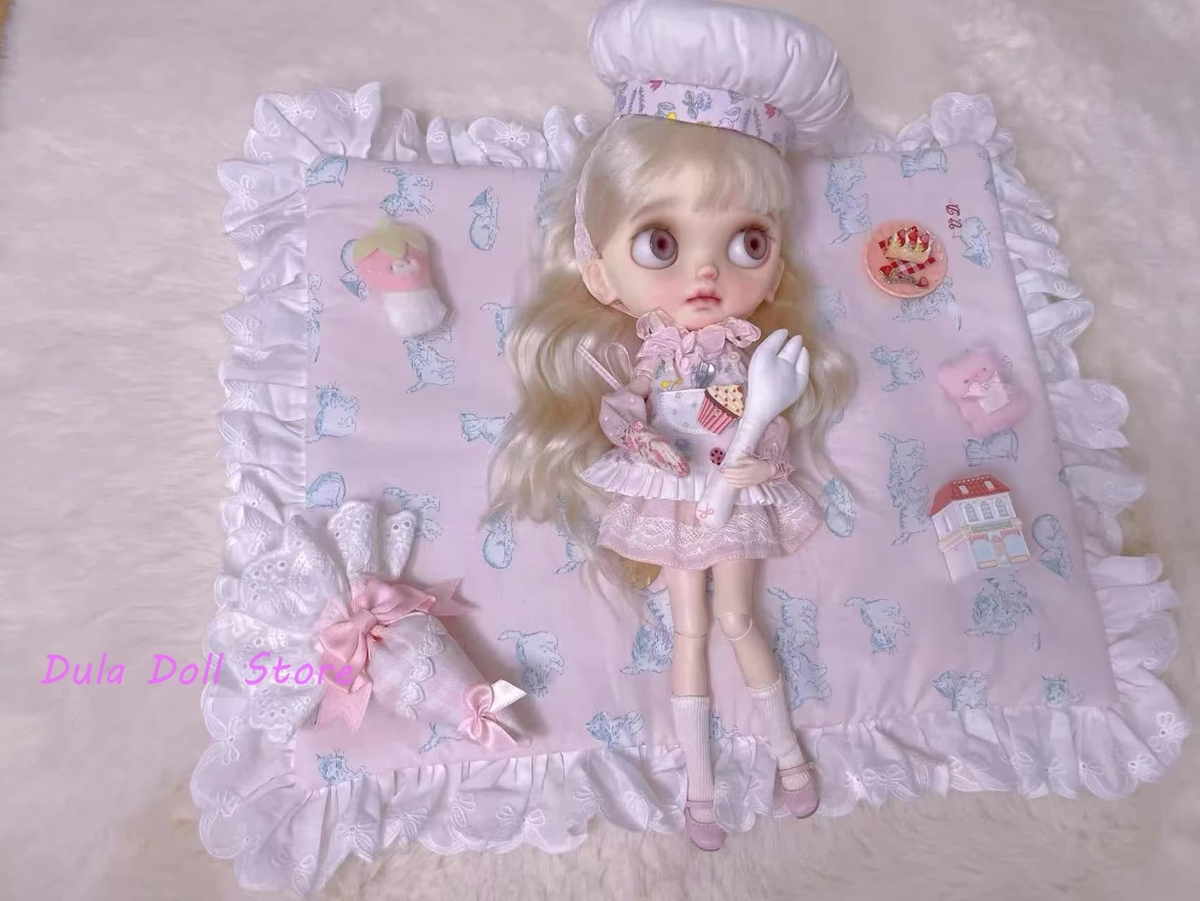 Vestito da Bambola 2026 Dula, Abito Rosa da Piccola Chef per Blythe ob24 ob22 Azone Licca ICY JerryB 1/6