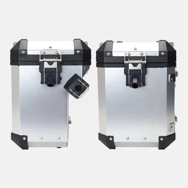 STLF Scatola laterale per moto esaurita in lega di alluminio Maxi-Scooter Motor X Custodia per moto Bagagli Bagagli per Ducati Desert