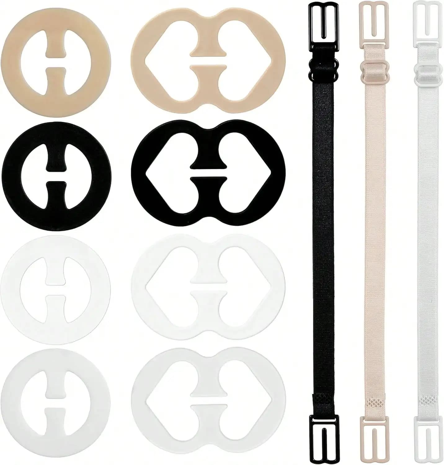 11-piece bra strap clips, racerback bra clips, invisible non-slip buckles
