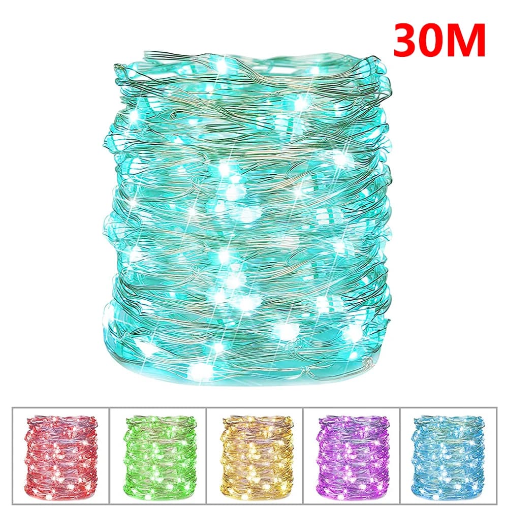 Clip per foto Lucine Filo di rame Stringa LED Alimentata a batteria USB Ghirlanda di luce per albero di Natale Festa di nozze Decorazioni per la casa