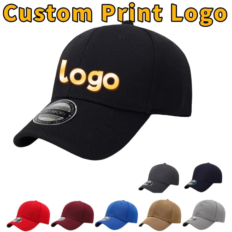 Cappellini con Visiera a Becco d'Anatra Customi con Logo Printed, Completely Closed, Fashionable for Men and Women, Solar Protection