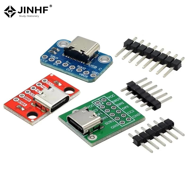 1 Set Module Adapter Module Adapter USB 3.1 from 16 Pin to 2.54mm High Current, TYPE-C Female Test Card for Arduino