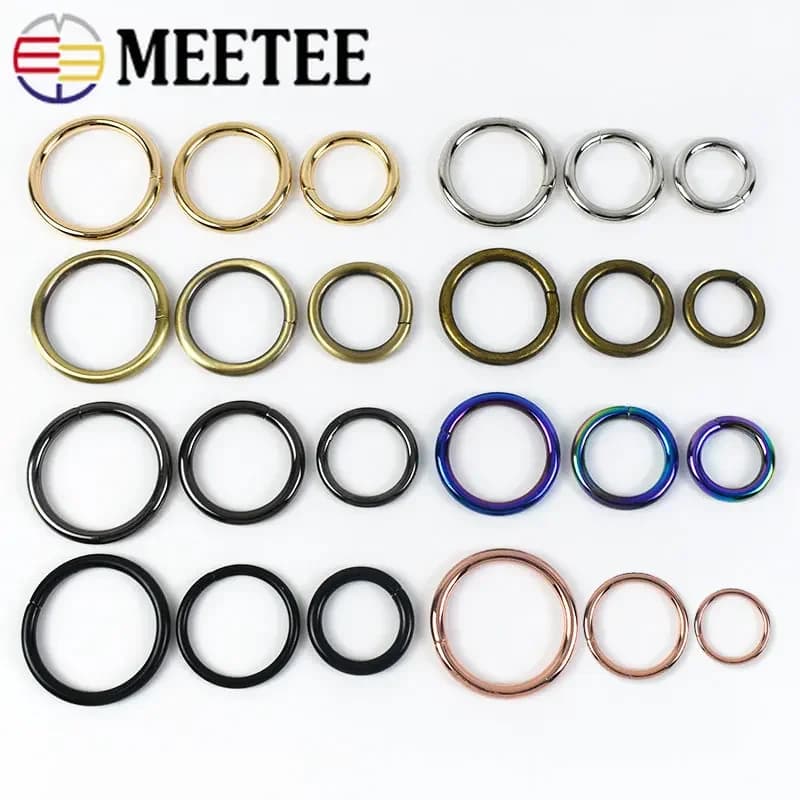 5/10pcs Meetee 16-50mm Metallo D O Anelli Fibbie Collare di cane Chiusura Clip Fibbia Borsa Cinghia Cintura Vestiti Cappello Parti Accessori
