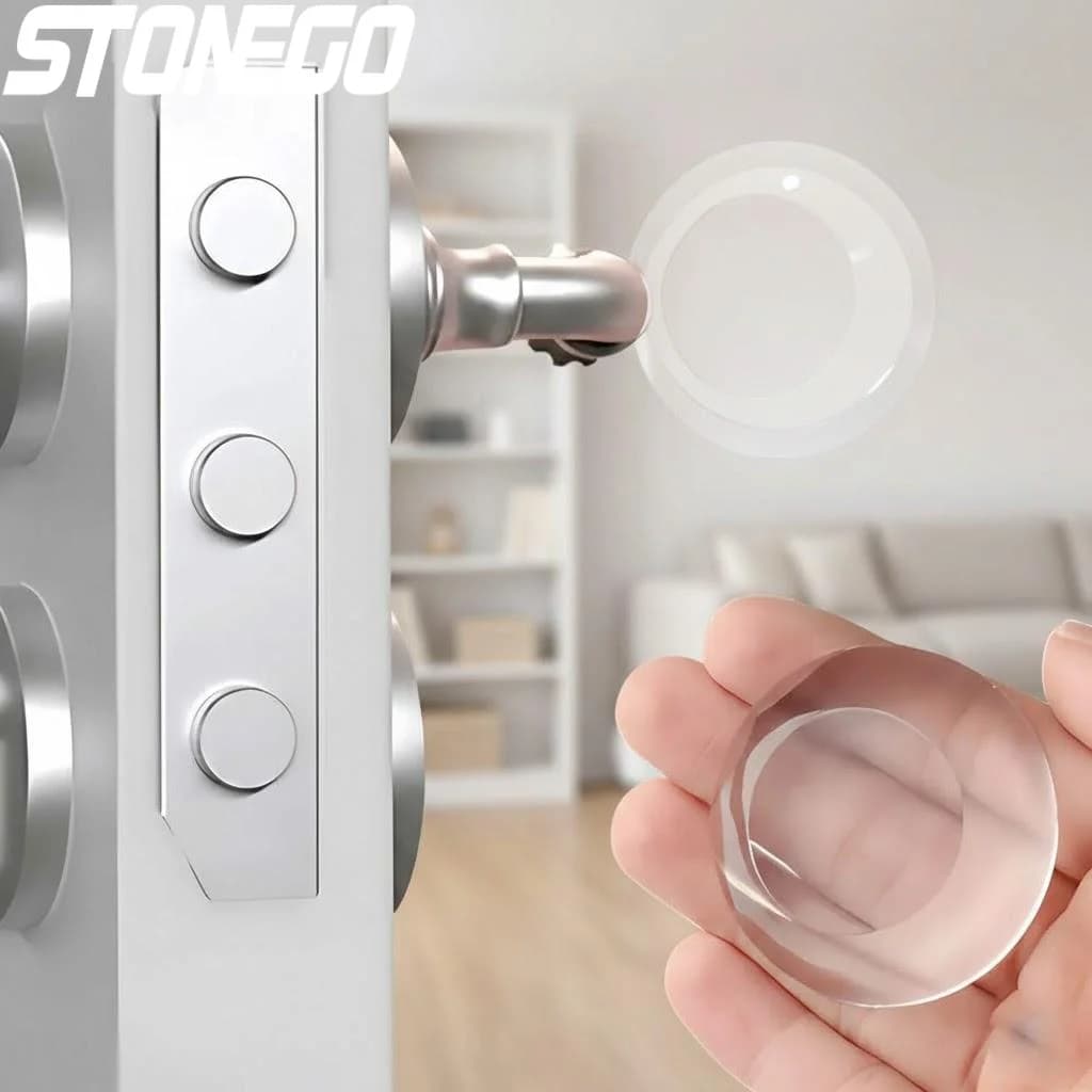 100 Pezzi di Protezioni per Porte in Silicone Riutilizzabili, Cuscinetti Morbidi per Sicurezza Mobili, Paracolpi per Porte di Armadi
