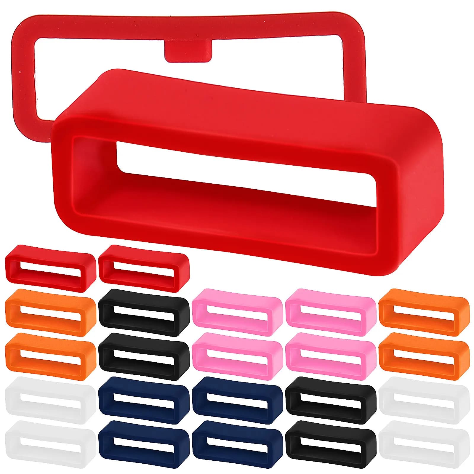 24 Pieces Silicone Fissing Rings for Straps Watches, Flexible and Responsible Straps, Replacement Straps for Safe Fixing