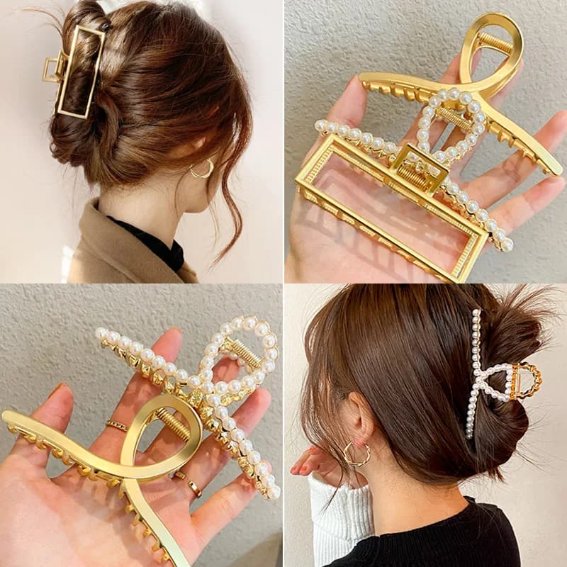 Fermagli per capelli geometrici in metallo estivo di moda per le donne fermagli per artigli grandi francesi Clip per capelli da donna per ragazze copricapo Pince Cheveux all'ingrosso