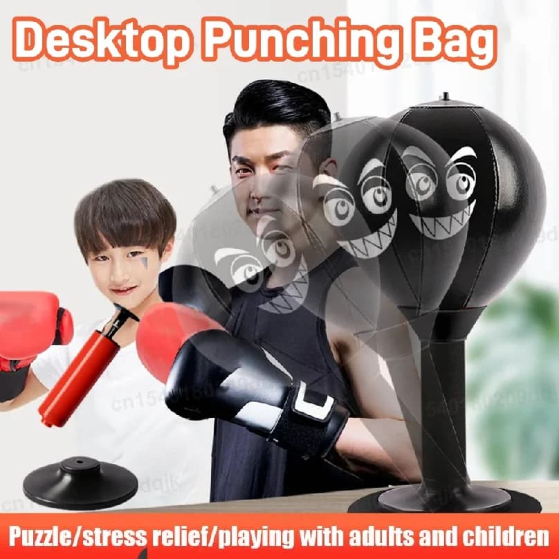 Stress Reliever Punching Bag With Suction Cup Stress Buster Desk Boxing Punch Ball Reduce Tension Fitness Equipment Boxing Ball