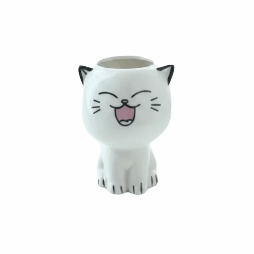 DIY Pot Cute Design Ceramic Flowerpot Lovely Face Desktop Ornaments Cat Flower Pot Decoration Mini Plants Pot Home Decor