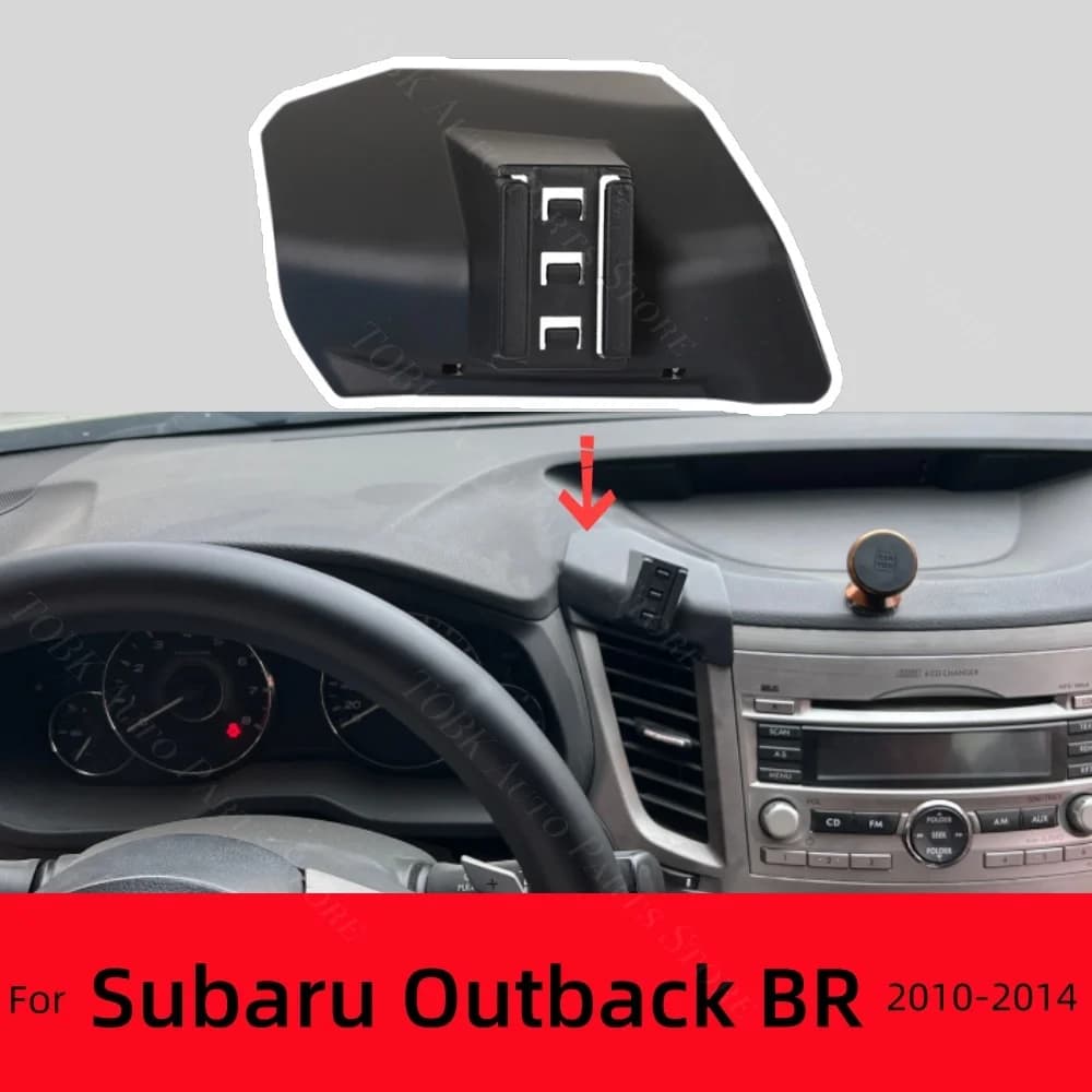 Supporto per telefono per auto per Subaru Outback BR 2010-2014 2013 Forte speciale staffa fissa Base Supporto di ricarica wireless Accessori per auto