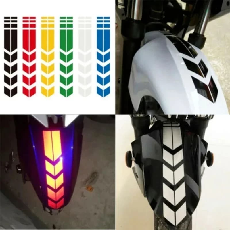 1/2 Pezzi Adesivi Riflettenti a Striscia per Moto, Segnalazione di Sicurezza, Adesivo per Parafango Impermeabile e Resistente all'Olio