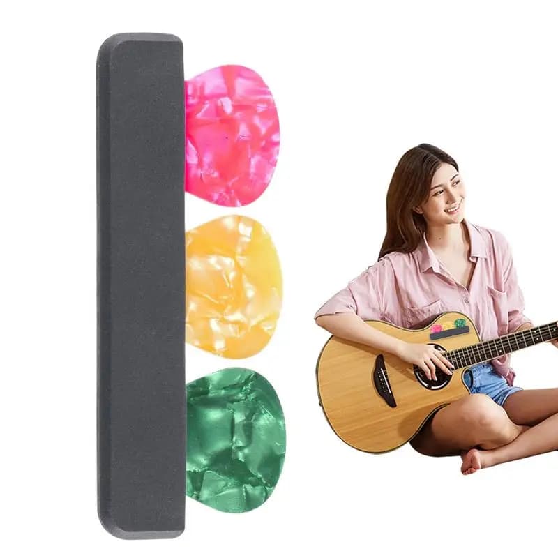 Plettro per chitarra con supporto per plettro, custodia per plettro per chitarra acustica elettrica, contenitore per basso ukulele