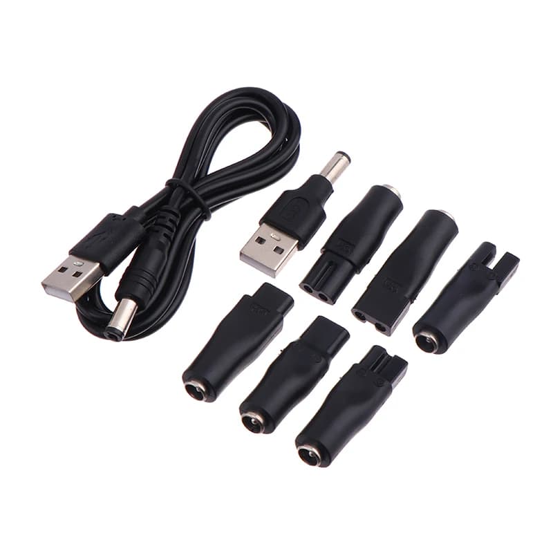 【1/6/7/8PCS Replacement Power Cord 5V Charger USB Adapter For All Kinds Of Electric Hair Clippers Beard Trimmers Shavers】