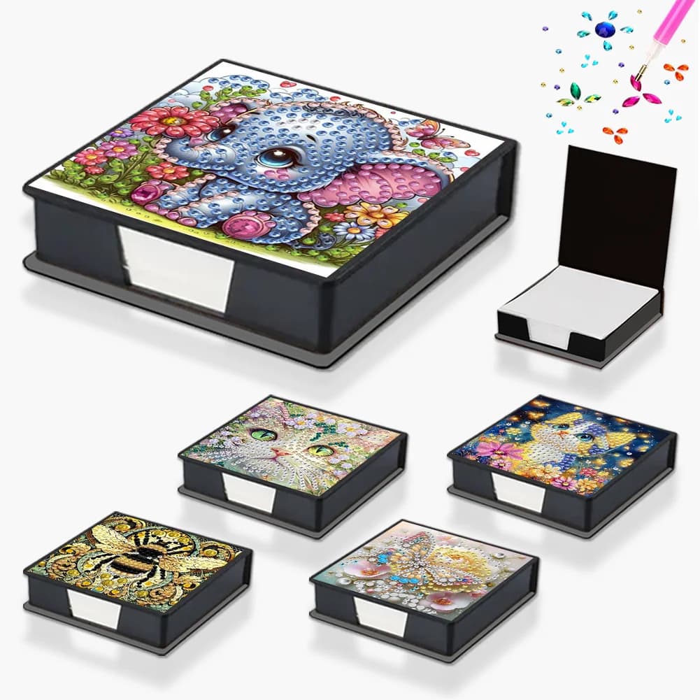 1 dispenser di adesivi per pittura artistica con diamanti animali fai-da-te, portarotolo in plastica per lettere, organizer e carta per promemoria per la scuola familiare