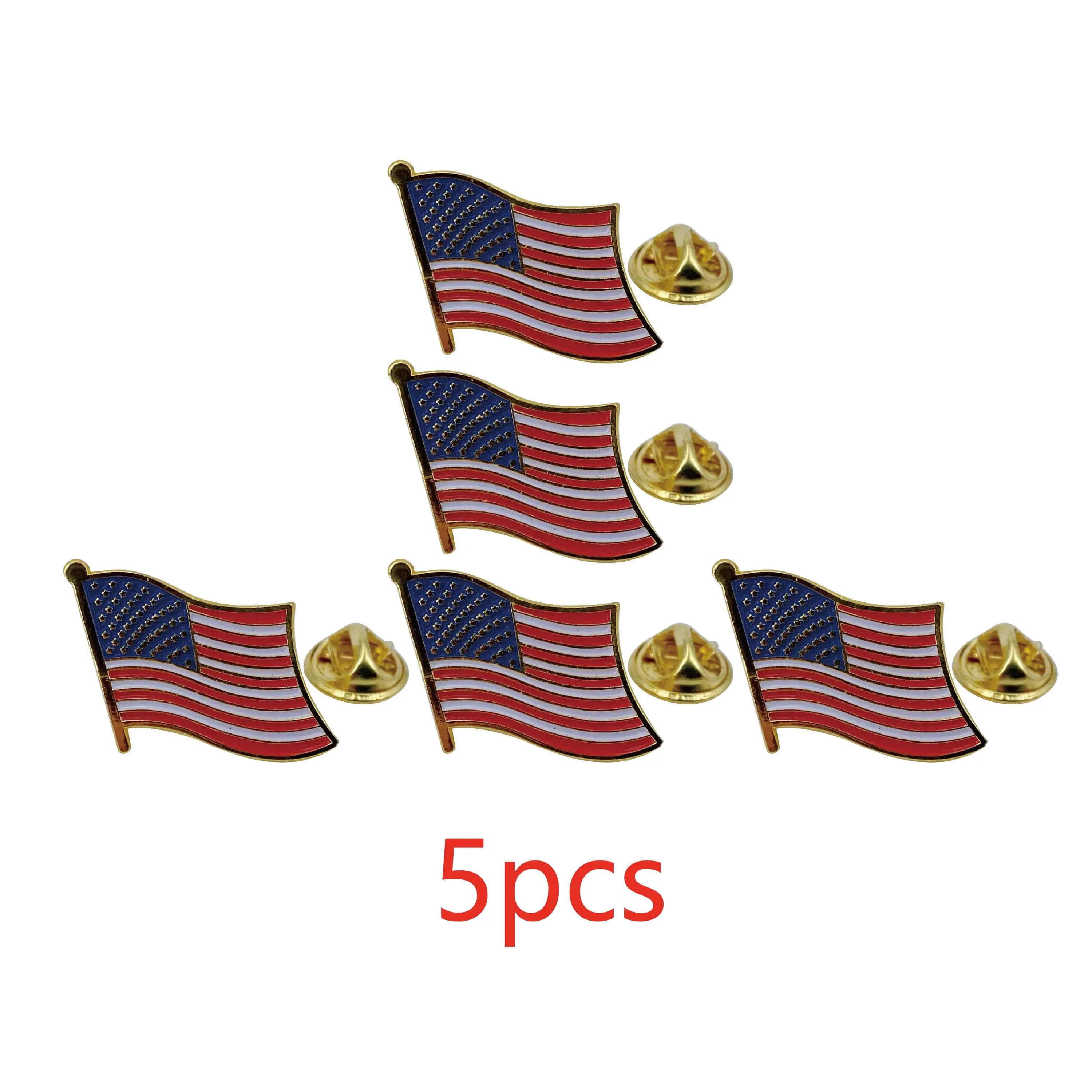 Spilla con bandiera americana Spilla smaltata placcata in oro che agita il paese degli Stati Uniti per cappotti, giacche e cordini