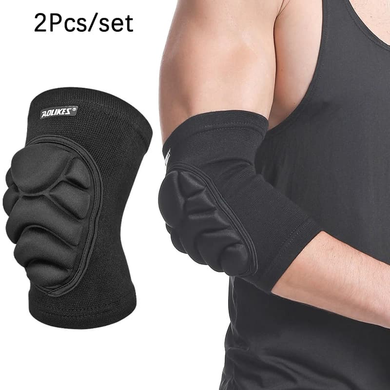 1 pair of anti-collision foam elbows Sports roller skating Anti-fall volleyball riding Street Dance elbow Protector