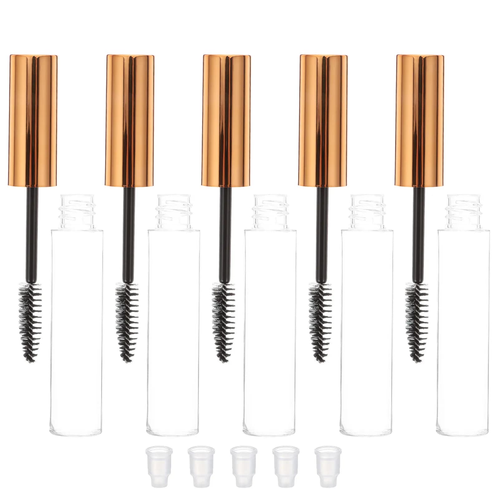 10Pcs Eyelash Growth Liquid Refill Tubes Transparent 10Ml Empty Mascara Container Bottles Wands for Travel Daily Use