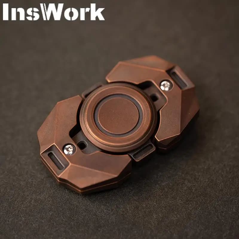 T One Two Leaf Fidget Spinner Gyro EDC Long Spining giocattolo in metallo antistress per adulti