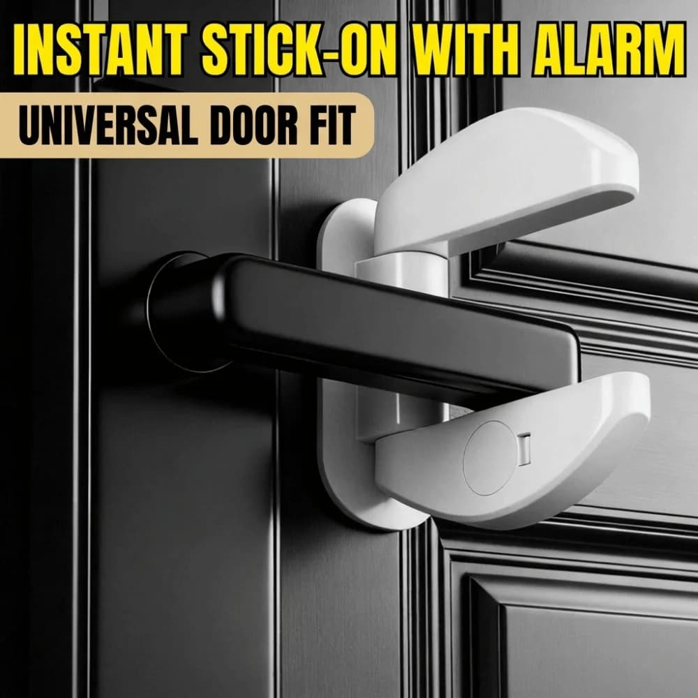 Protection Device Door Handle Lock Durable Multi-function Anti-open Burglar Alarm Portable Door Stopper Alarm Baby Safety