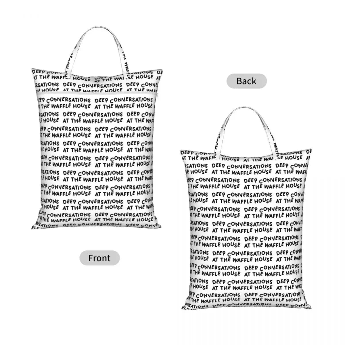 Waffle House Jonas Brothers Travel Laundry Bag Waterproof Reusable Dirty Clothes Pouch Gym Yoga Camping Washing Basket