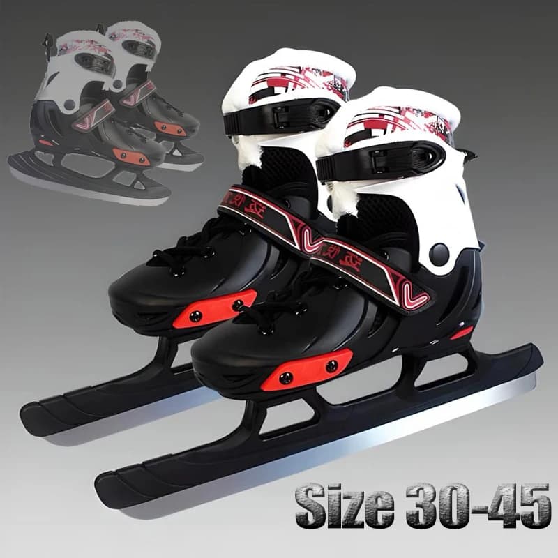 2025 Staffa in acciaio Scarpe da pattinaggio per hockey su ghiaccio Pattini per bambini adulti per principianti Coltello a sfera Coltello da hockey su ghiaccio Scarpe Patines di ghiaccio reali