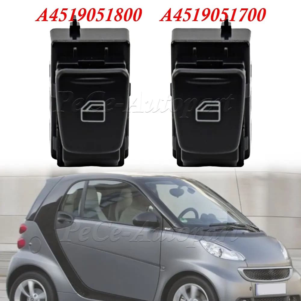Pulsante interruttore di comando alzacristallo elettrico per Mercedes-Benz Smart Fortwo 451 Cabrio 2007-2014 A4519051700 A4519051800