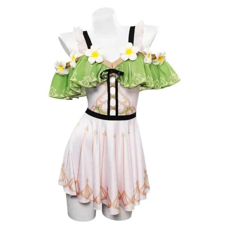 Nahida Cosplay Costume da donna Costume da bagno Gioco Genshin Impact Giochi di ruolo Abiti Ragazza Abito estivo Festa di carnevale di Halloween Su BMb;4.