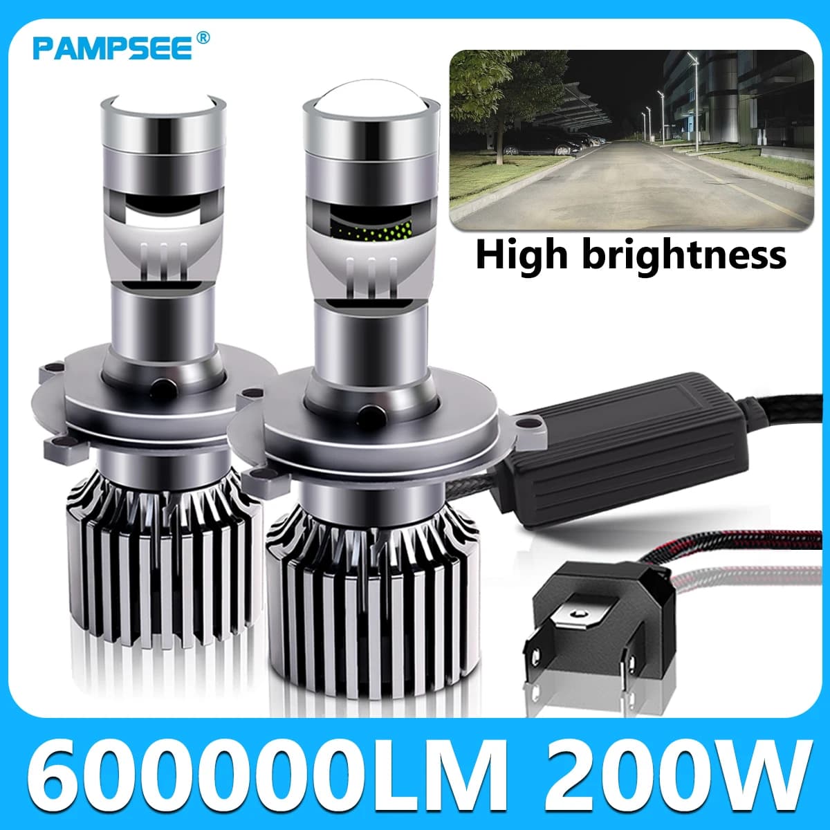 H4 Faro Laser Lampadina LED Lenti Laser Per Auto 9005 HB3 H10 9006 HB4 H11 Mini Lente H7 Proiettore LED 200W 12V Lampade Auto