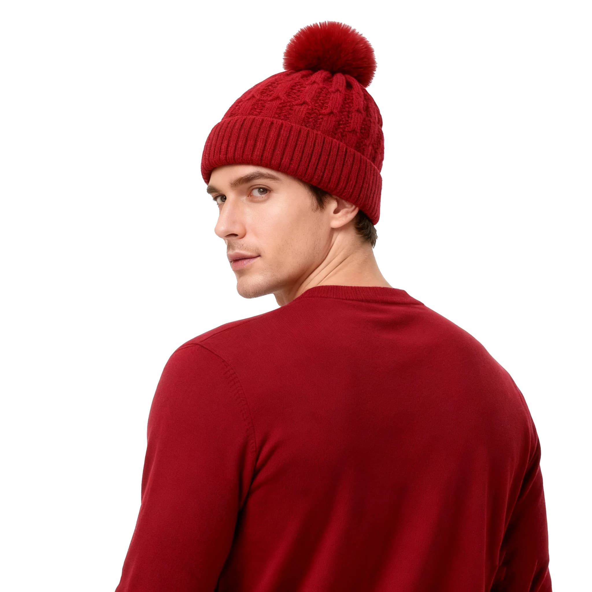 Cappelli di lana da uomo e da donna autunnali e invernali, cappelli a maglia spessi e caldi, pullover da ciclismo con palline di lana alla moda e versatili