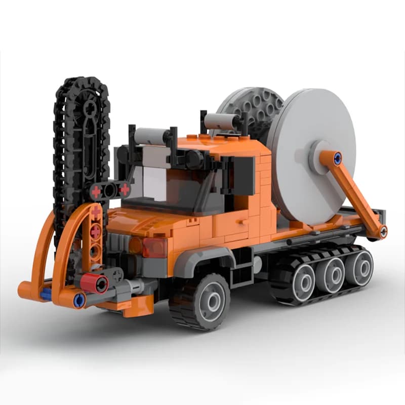Set di Costruzioni MOC da 331 Pezzi, Camion per Posa Cavi, Modello di Costruzione Urbana, Regalo di Natale, Giocattolo Educativo Creativo Fai-da-Te per Bambini