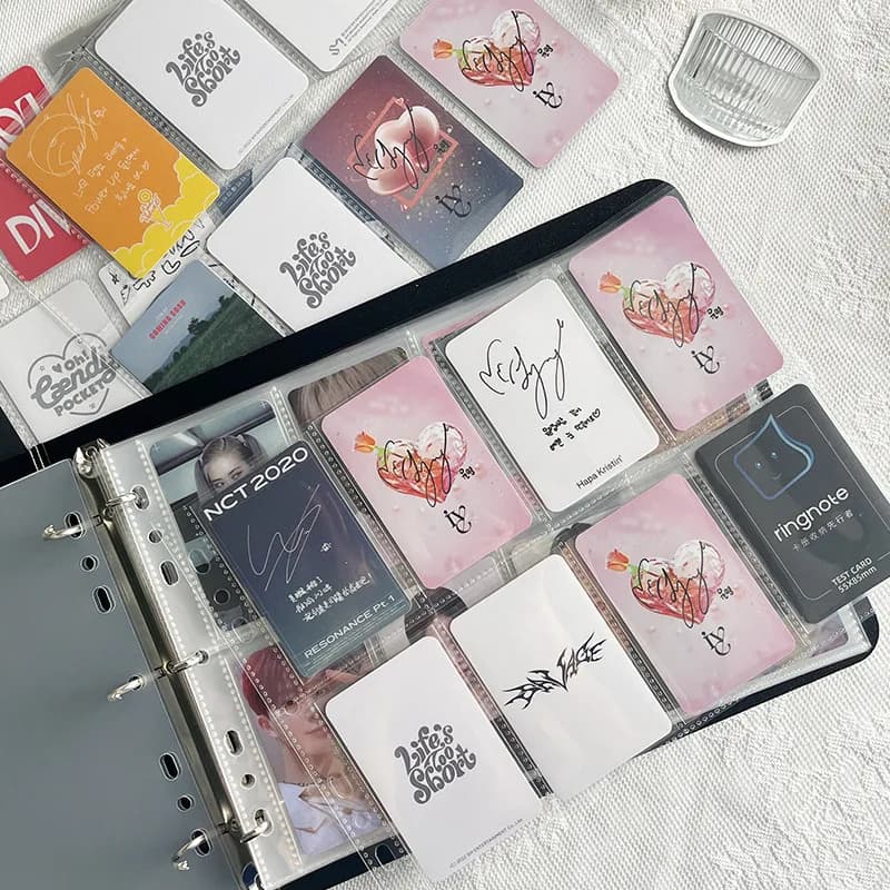 MINKYS 7/8 Spazi D Forma 3 pollici Kpop Raccoglitore per carte fotografiche Grande capacità Idol Photocard Album Schede fotografiche Raccoglitore Raccogliere libro