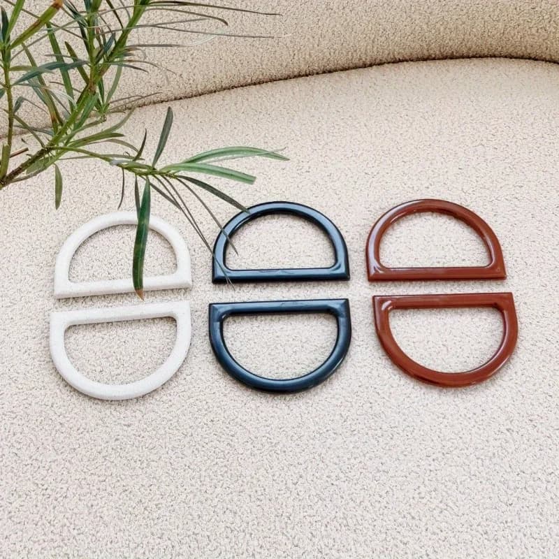 6pcs D-Shaped Bag Handles, Mixed Colors, Replacement Accessories For Handbags DIY Craft Supplies