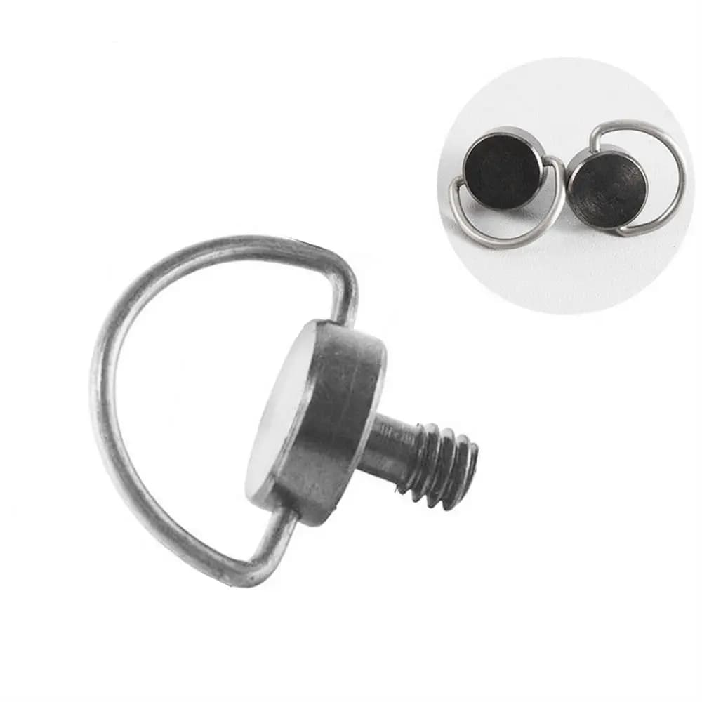 Folding Monopod For DSLR Fixed Adapter Quick Release Silver D-Ring Screw Tripod Screw 1/4 Inch Screw Camera Screw